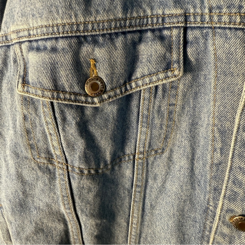 Vintage Bugle Boy Light Blue Denim Trucker Jacket Y2K 90’s Biker 100% Cotton - Picture 6 of 13